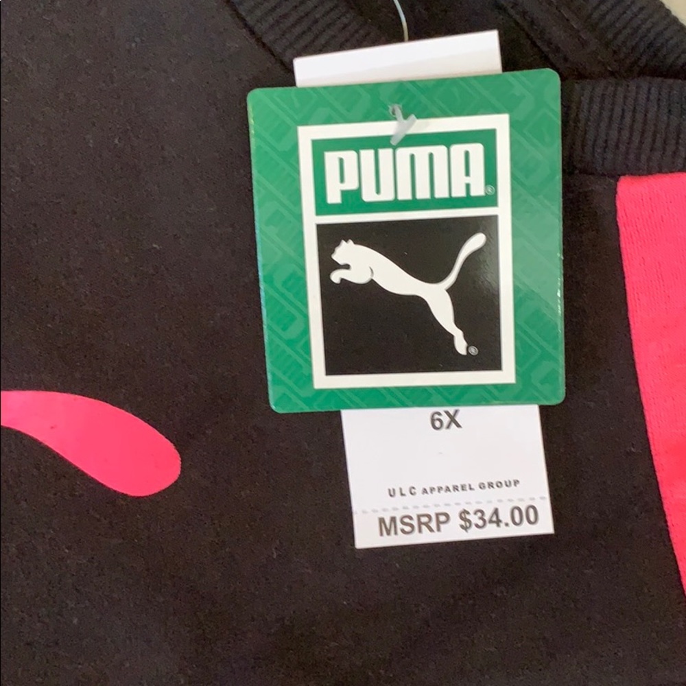 Puma Girl’s Sweatshirt 💖 Sizes 4-5-6X NWT - Picture 3 of 3